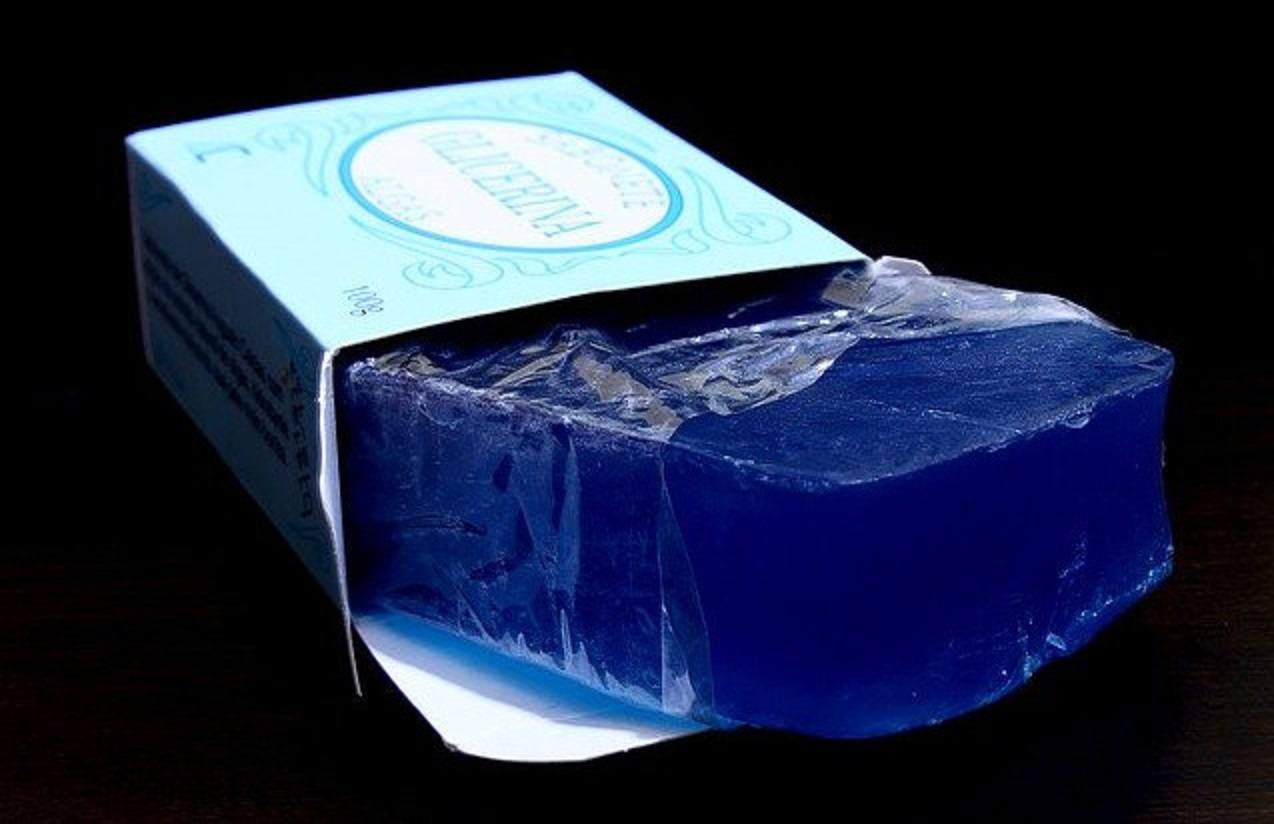 Blue crystal glycerin soap