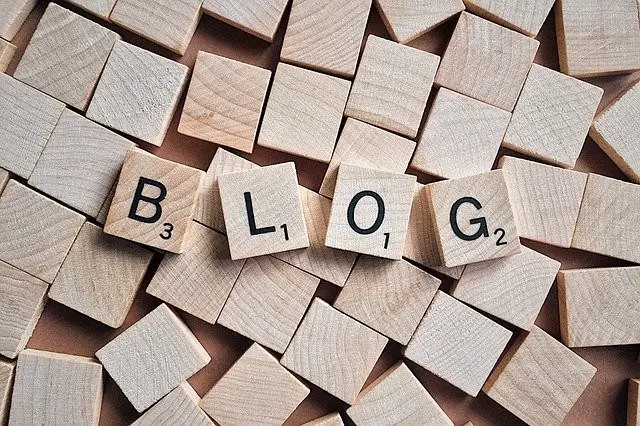 blog word written in scrabble blocks