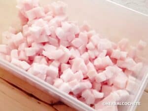 pork fat chopped in cubes