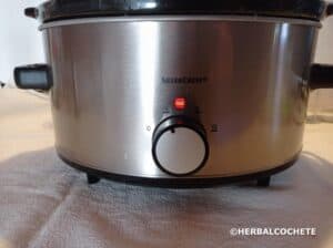 Slow cooker powered on